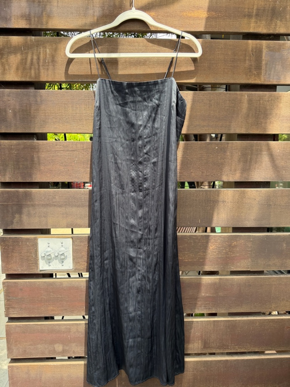 Abercrombie & Fitch Black Slip Cami Dress with Spaghetti Straps